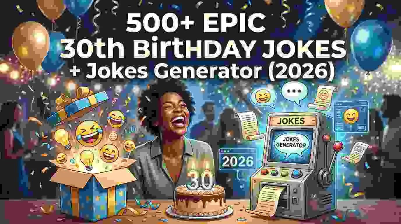 Epic 30th Birthday Jokes + Jokes Generator