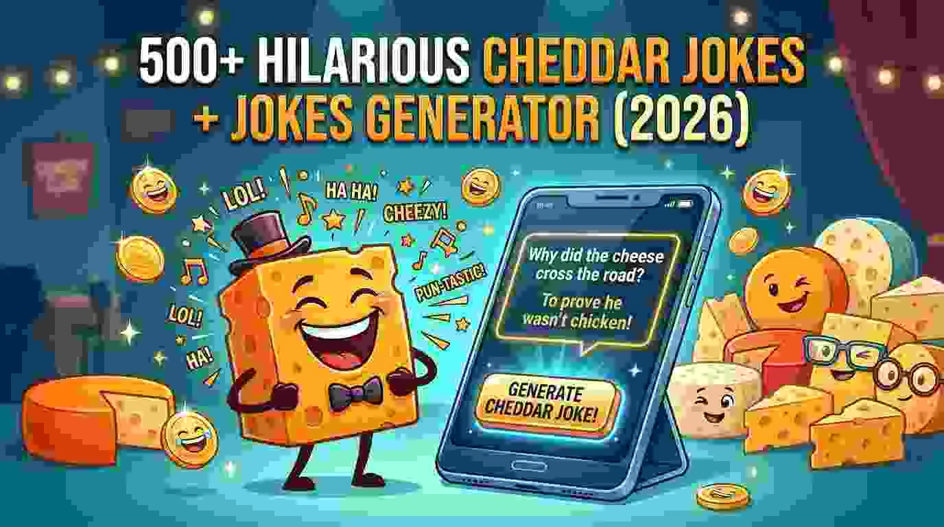 Hilarious Cheddar Jokes + Jokes Generator