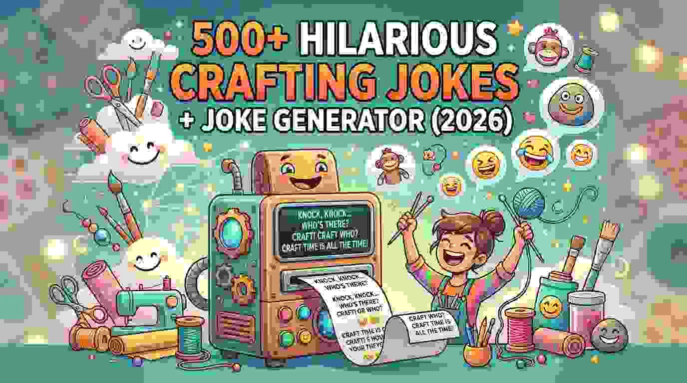 Hilarious Crafting Jokes + Joke Generator