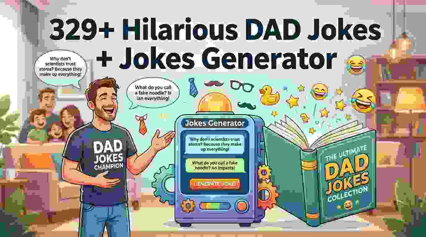 Hilarious DAD Jokes + Jokes Generator