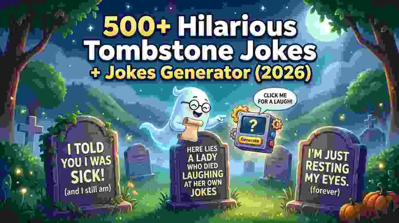 Hilarious Tombstone Jokes + Jokes Generator