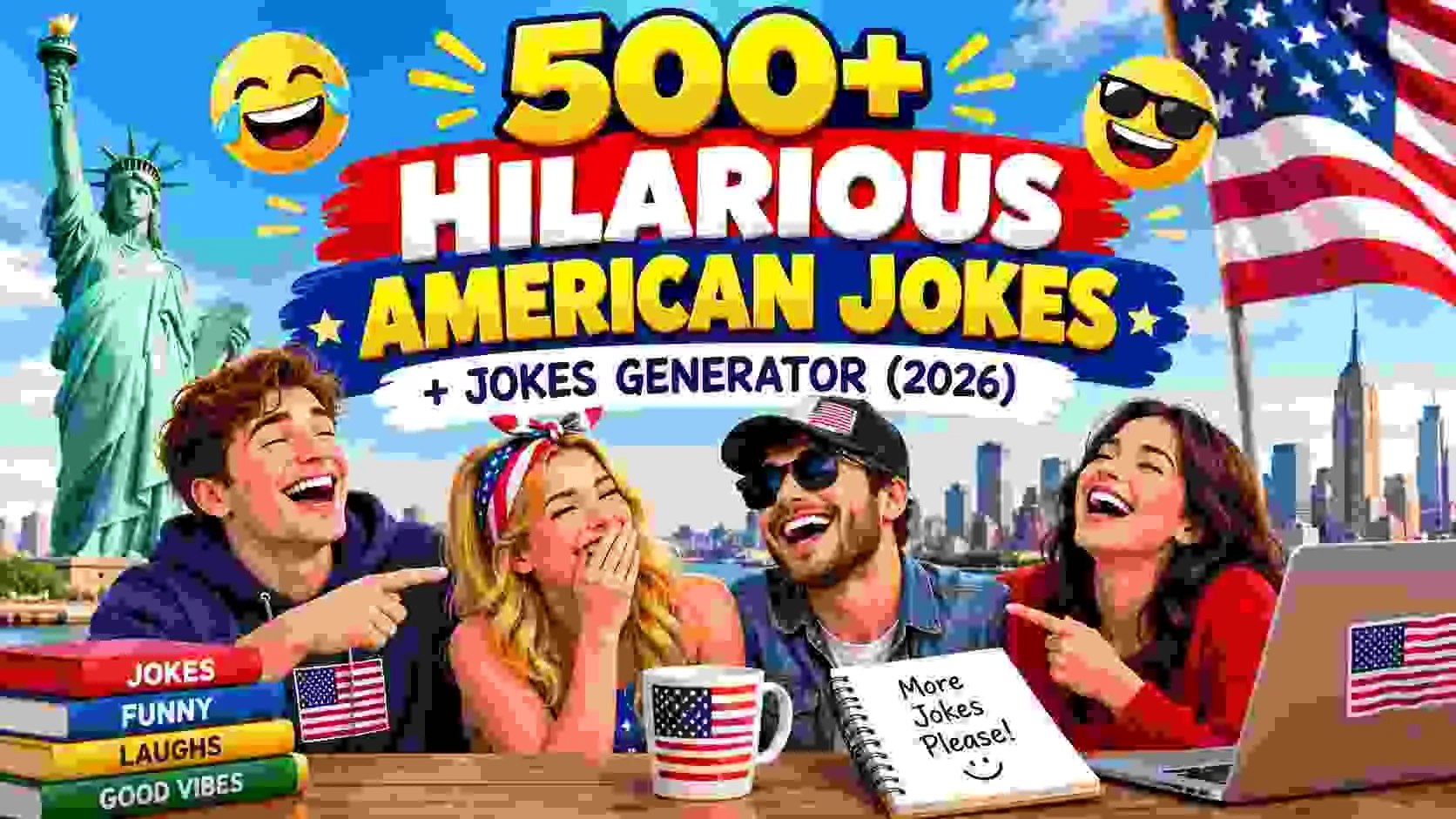 Hilarious American Jokes + Jokes Generator