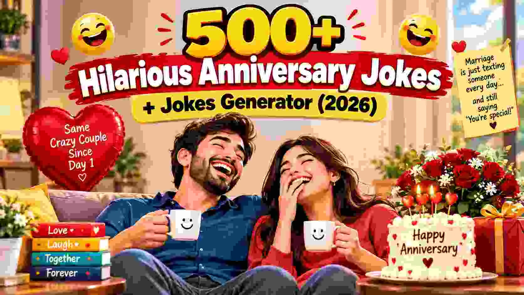 Hilarious Anniversary Jokes + Jokes Generator