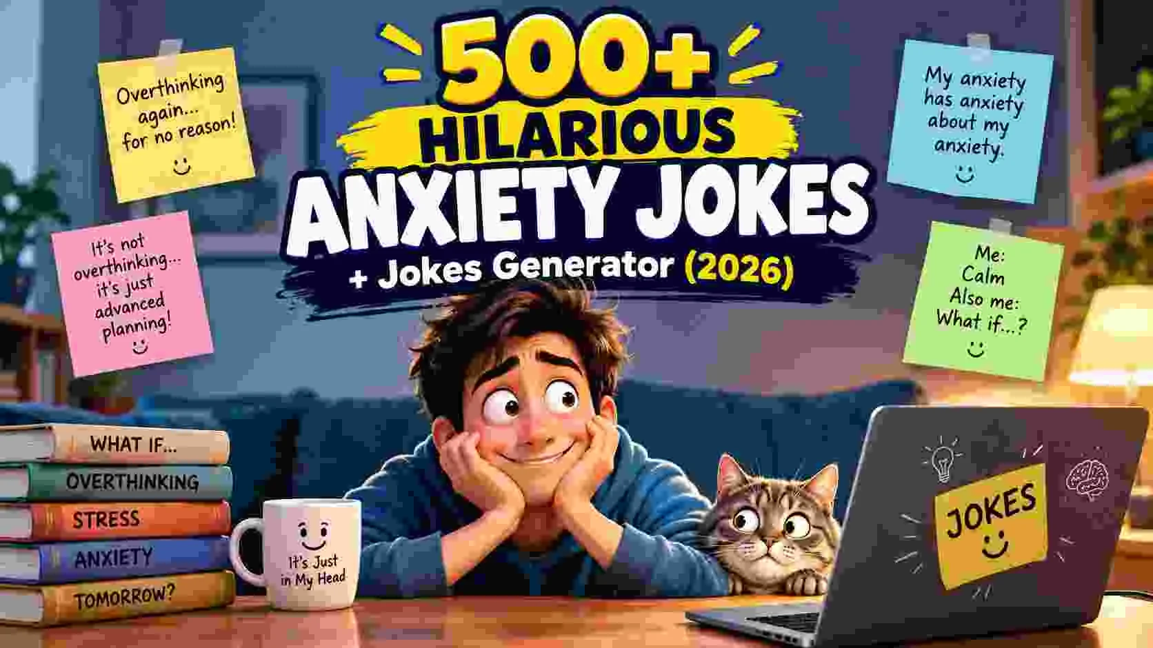 Hilarious Anxiety Jokes + Jokes Generator