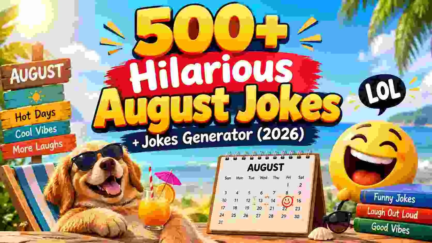 Hilarious August Jokes + Jokes Generator