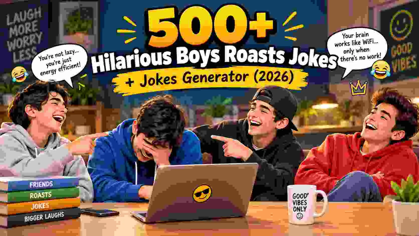 Hilarious Boys Roasts Jokes + Jokes Generator