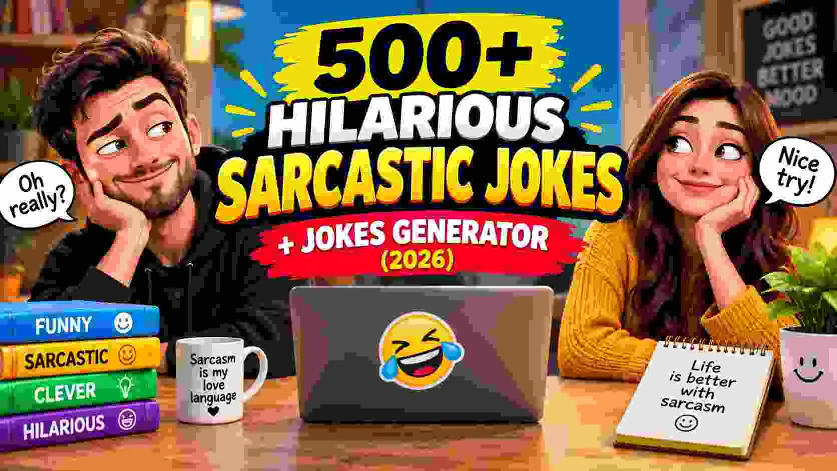 Hilarious Sarcastic Jokes + Jokes Generator