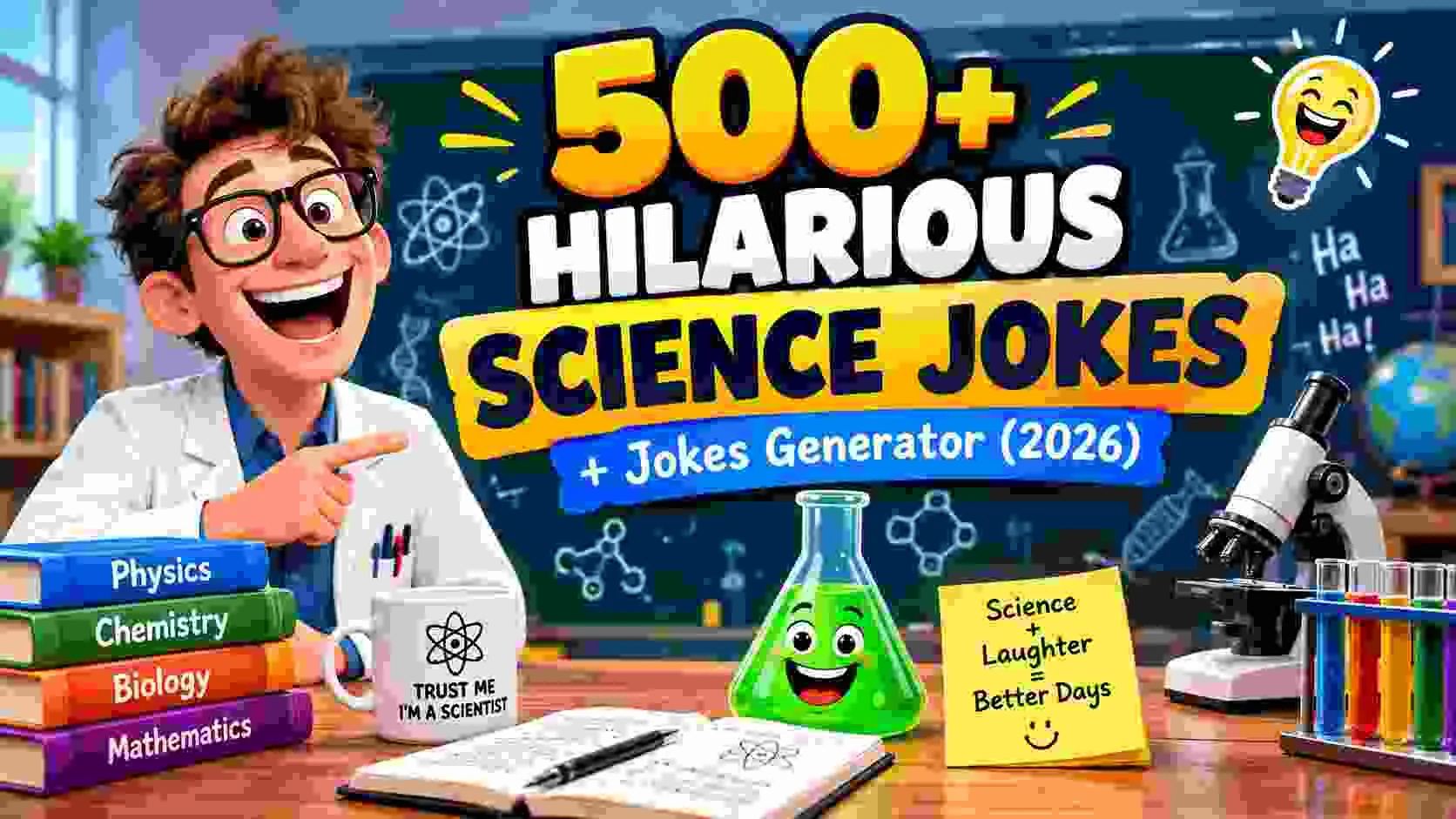 Hilarious Science Jokes + Jokes Generator